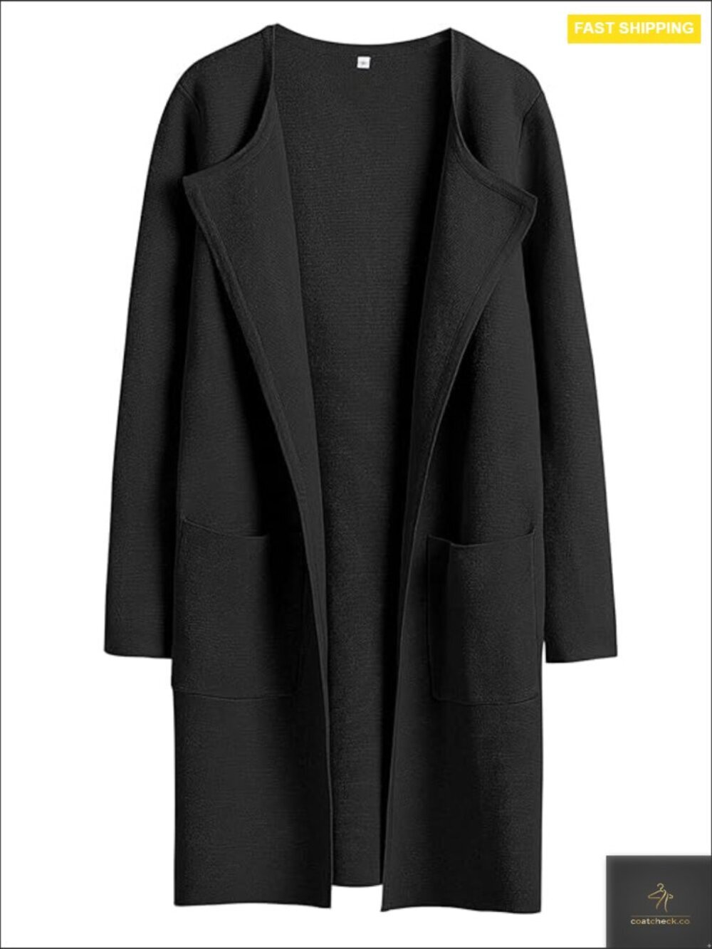 Open Front Knit Cardigan Sweater Long Coatigan Dressy Casual Jacket with Pockets